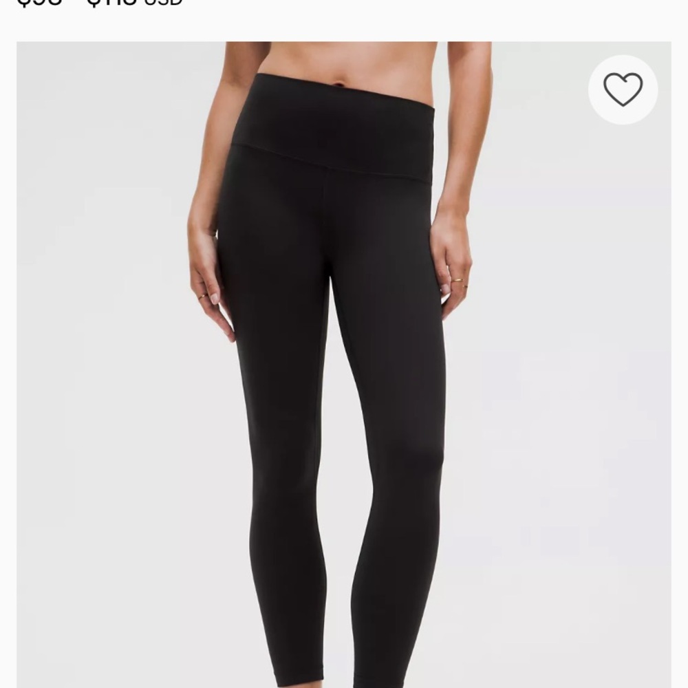 lululemon High Align Rise Pant 25” Black Leggings